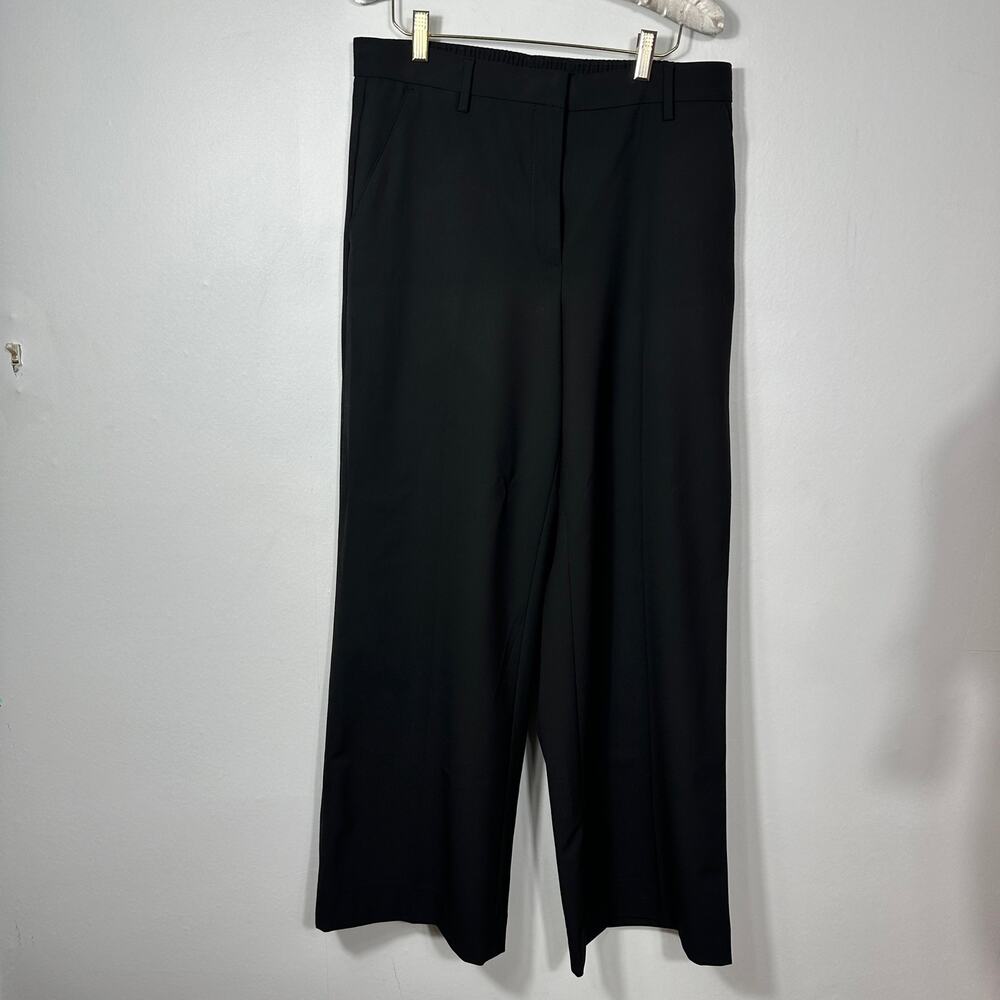 Banana Republic Wide Leg High Rise Black Pants Womens M NEW Career Modern - Picture 2 of 11